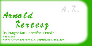 arnold kertesz business card